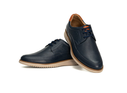 ZAPATO CASUAL-1215 AZUL C/COBRE