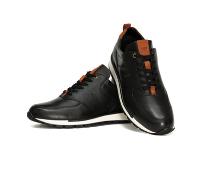 ZAPATILLA URBANA-01 NEGRO C/COÑAC